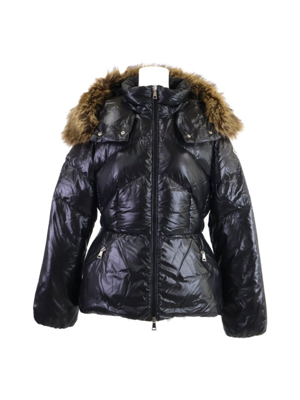 Moncler Laitue Faux Fur Hooded Down Jacket
